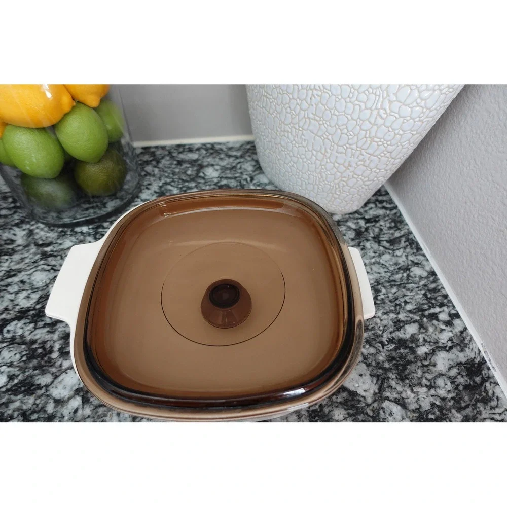 Vintage Corning Ware Casserole Dish 2 Liter Peach Orchard A-2-B‎ with Lid